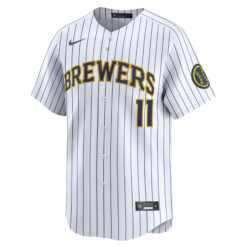 Alternative view of Jackson Chourio Milwaukee Brewers White Alternate Limited Jersey - All Stitched