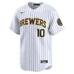 Alternative view of Sal Frelick Milwaukee Brewers White Alternate Limited Jersey - All Stitched