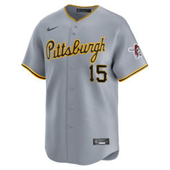 Alternative view of Oneil Cruz Pittsburgh Pirates Grey Road Limited Jersey - All Stitched