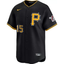 Alternative view of Oneil Cruz Pittsburgh Pirates Black Alternate Limited Jersey - All Stitched