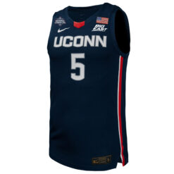 Alternative view of Paige Bueckers UConn Huskies Women's Basketball Navy Jersey - All Stitched