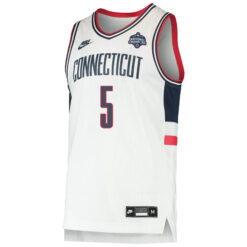 Alternative view of Paige Bueckers UConn Huskies Women's Basketball White Throwback Jersey - All Stitched