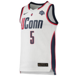 Alternative view of Paige Bueckers UConn Huskies Women's Basketball White Jersey - All Stitched