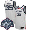 Azzi Fudd UConn Huskies Women's Basketball White Jersey - All Stitched