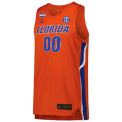 Alternative view of Custom Florida Gators Basketball Orange 2025 National Champions Jersey - All Stitched