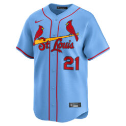 Alternative view of Lars Nootbaar St. Louis Cardinals Light Blue Alternate Limited Jersey - All Stitched