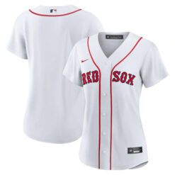 Alternative view of Boston Red Sox White Home Jersey - All Stitched