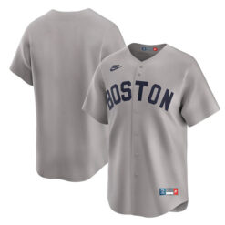 Boston Red Sox Gray Throwback Jersey - All Stitched