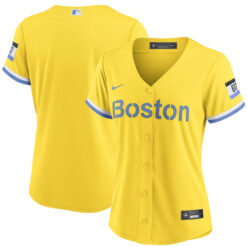 Alternative view of Boston Red Sox Gold City Connect Jersey - All Stitched