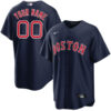 Custom Boston Red Sox Navy Alternate Jersey - All Stitched