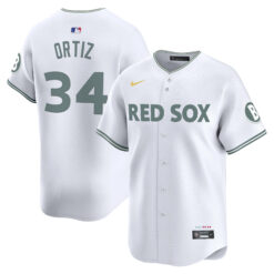 David Ortiz Boston Red Sox White City Connect Theme Jersey - All Stitched