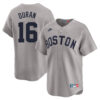 Jarren Duran Boston Red Sox Grey Throwback Limited Jersey - All Stitched
