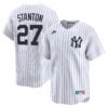 Giancarlo Stanton New York Yankees White Cooperstown Collection Jersey - All Stitched