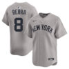 Yogi Berra New York Yankees Grey Road Limited Jersey - All Stitched