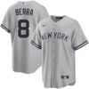 Yogi Berra New York Yankees Grey Alternate Jersey - All Stitched