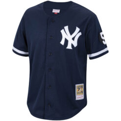 Alternative view of Yogi Berra New York Yankees Navy Cooperstown Collection Jersey - All Stitched