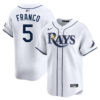 Wander Franco Tampa Bay Rays White Home Limited Jersey - All Stitched