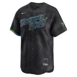 Alternative view of Brandon Lowe Tampa Bay Rays Charcoal City Connect Limited Jersey - All Stitched