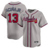 Ronald Acuna Jr Atlanta Braves Grey Road Limited Jersey - All Stitched