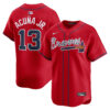 Ronald Acuna Jr Atlanta Braves Red Alternate Limited Jersey - All Stitched