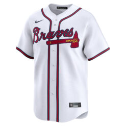 Alternative view of Spencer Strider Atlanta Braves White Home Limited Jersey - All Stitched