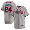 Deion Sanders Atlanta Braves Grey Road Limited Jersey - All Stitched