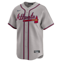 Alternative view of Matt Kemp Atlanta Braves Grey Road Limited Jersey - All Stitched