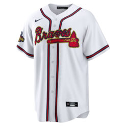 Alternative view of Matt Kemp Atlanta Braves White 2022 Gold Program Jersey - All Stitched