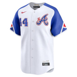 Alternative view of Hank Aaron Atlanta Braves White City Connect Limited Jersey - All Stitched