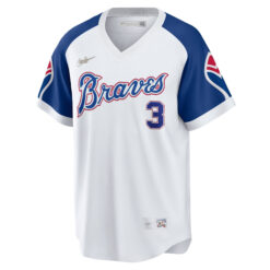 Alternative view of Dale Murphy Atlanta Braves White 1974 Cooperstown Collection Jersey - All Stitched