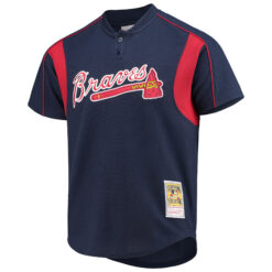 Alternative view of Chipper Jones Atlanta Braves Navy Cooperstown Collection Jersey - All Stitched