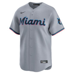 Alternative view of Jazz Chisholm Jr Miami Marlins Grey Road Limited Jersey - All Stitched