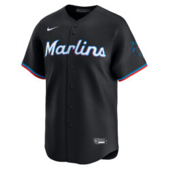 Alternative view of Xavier Edwards Miami Marlins Black Alternate Limited Jersey - All Stitched