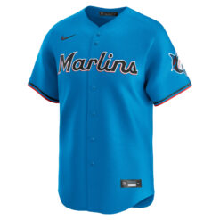 Alternative view of Xavier Edwards Miami Marlins Blue Alternate Limited Jersey - All Stitched