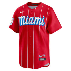 Alternative view of Xavier Edwards Miami Marlins Red City Connect Limited Jersey - All Stitched
