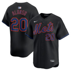Pete Alonso New York Mets Black Alternate Limited Jersey - All Stitched
