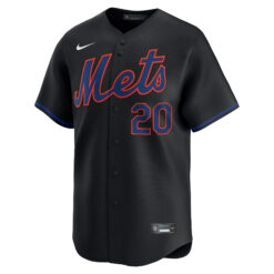 Alternative view of Pete Alonso New York Mets Black Alternate Limited Jersey - All Stitched