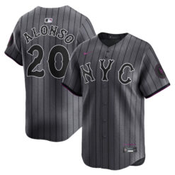 Pete Alonso New York Mets Dark Grey City Connect Limited Jersey - All Stitched