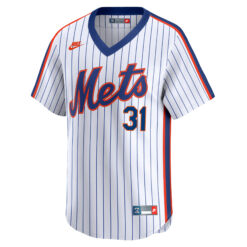 Alternative view of Mike Piazza New York Mets White Cooperstown Collection Limited Jersey - All Stitched