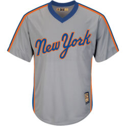 Alternative view of Mike Piazza New York Mets Grey Cooperstown Collection Jersey - All Stitched