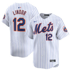 Francisco Lindor New York Mets White Home Limited Jersey - All Stitched