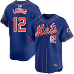 Francisco Lindor New York Mets Royal Blue Alternate Limited Jersey - All Stitched