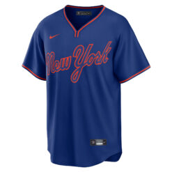 Alternative view of Francisco Lindor New York Mets Royal Blue Alternate Limited Jersey - All Stitched