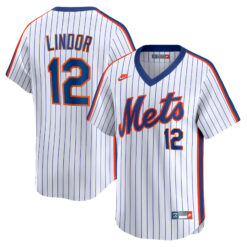 Francisco Lindor New York Mets White Cooperstown Collection Limited Jersey - All Stitched