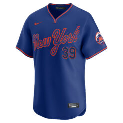 Alternative view of Edwin Diaz New York Mets Royal Blue Alternate Limited Jersey - All Stitched
