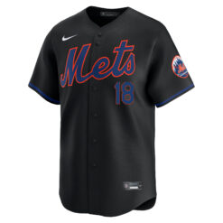 Alternative view of Darryl Strawberry New York Mets Black Alternate Limited Jersey - All Stitched