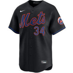 Alternative view of Kodai Senga Kanji New York Mets Black Alternate Limited Jersey - All Stitched
