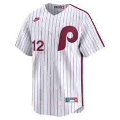 Alternative view of Kyle Schwarber Philadelphia Phillies White Cooperstown Limited Jersey - All Stitched