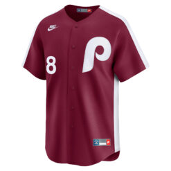Alternative view of Nick Castellanos Philadelphia Phillies Red Cooperstown Limited Jersey - All Stitched