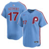 Rhys Hoskins Philadelphia Phillies Light Blue Alternate Limited Jersey - All Stitched